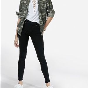 Express Mid Rise Legging Stretch Black Jeans 2R